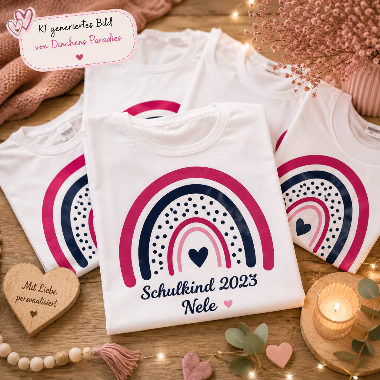Personalisiertes Einschulungsshirt mit Name & Wunschmotiv